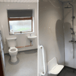 Accessiblity Wetroom With Rain Shower Toilet And Basin
