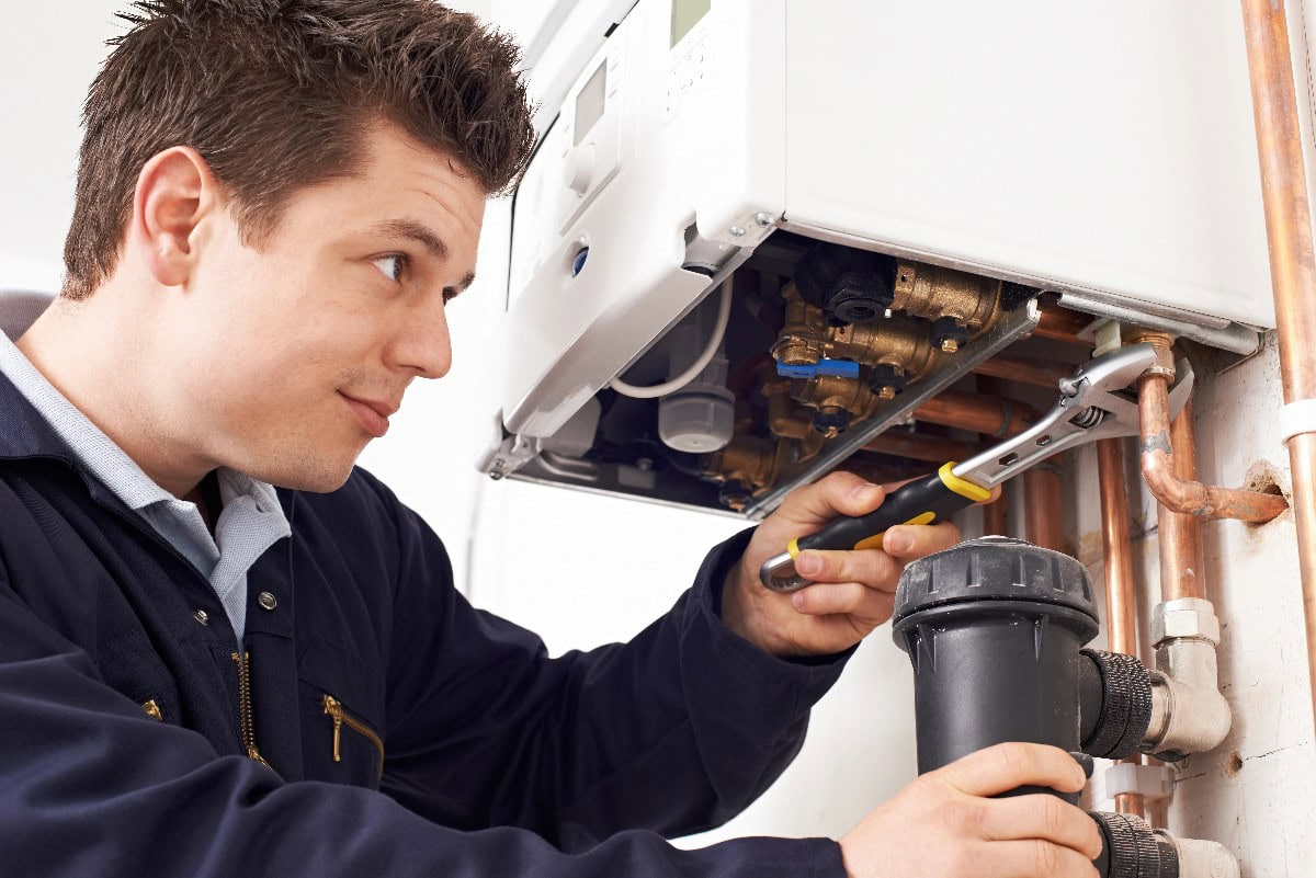 Gas Boiler Installation Plumber Fitting Magnaflow System Filter