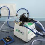 Power Flush Machine Connected To Central Heating